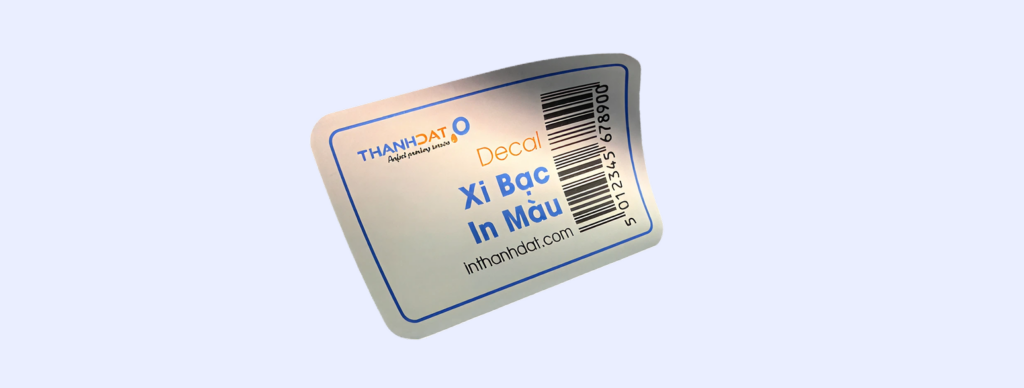 Tem nhãn Decal bạc