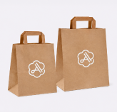 Túi giấy kraft takeaway quai dẹt